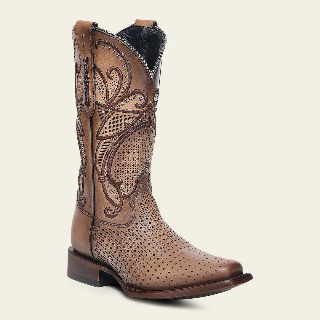 Cuadra Women's Brown Bovine Leather Rodeo Boots 1F3WRS