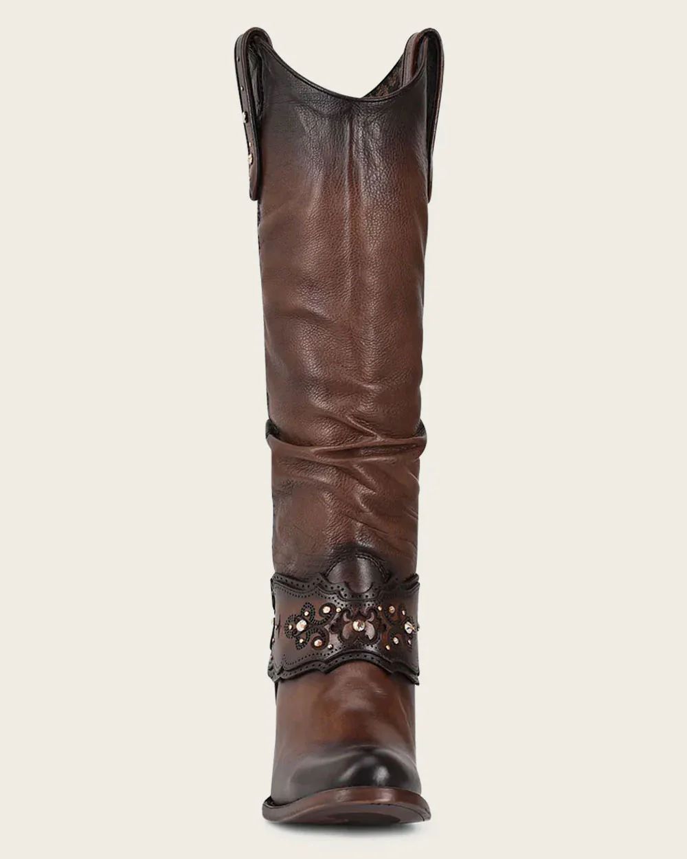 Cuadra Women's Brown Crystal-Embellished Knee-High Boot 1Z41RS