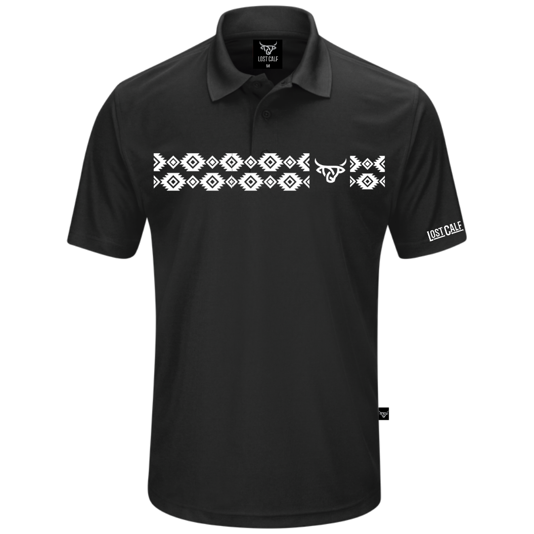 Lost Calf-Aztec Polo - Black