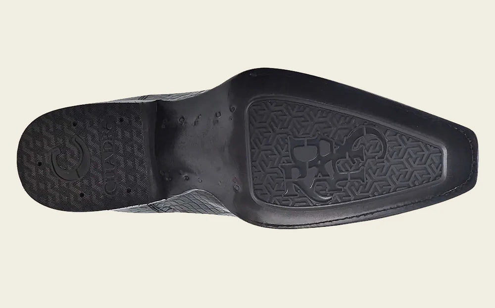 Cuadra Imperio Men’s Black Alligator Laser & Embroidery Narrow Square Toe