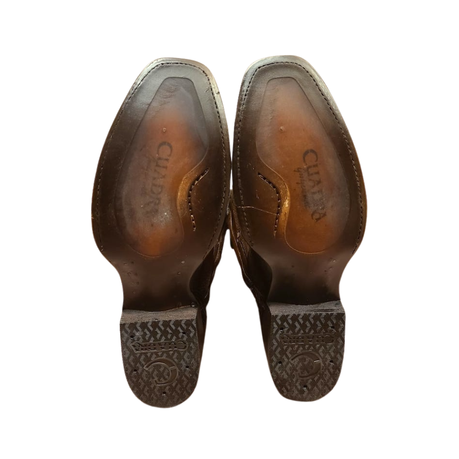 Cuadra Mens Deer Laser Woven & Zipper Brown Boot 1J1JVE