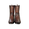 Cuadra Mens Ostrich Flame Chocolate Leather Boots 1J2KA1