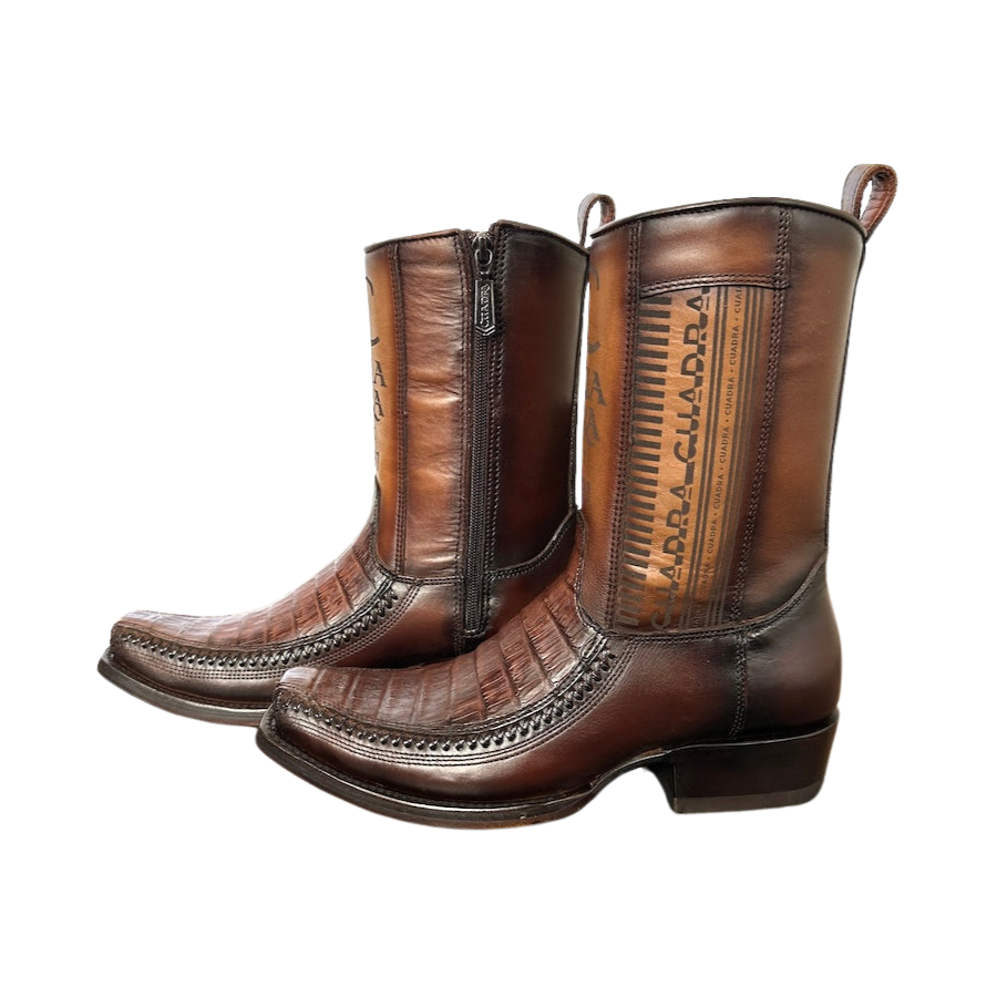 Cuadra Mens Exotic Leather Cowboy Brown Boots 1J2KFY