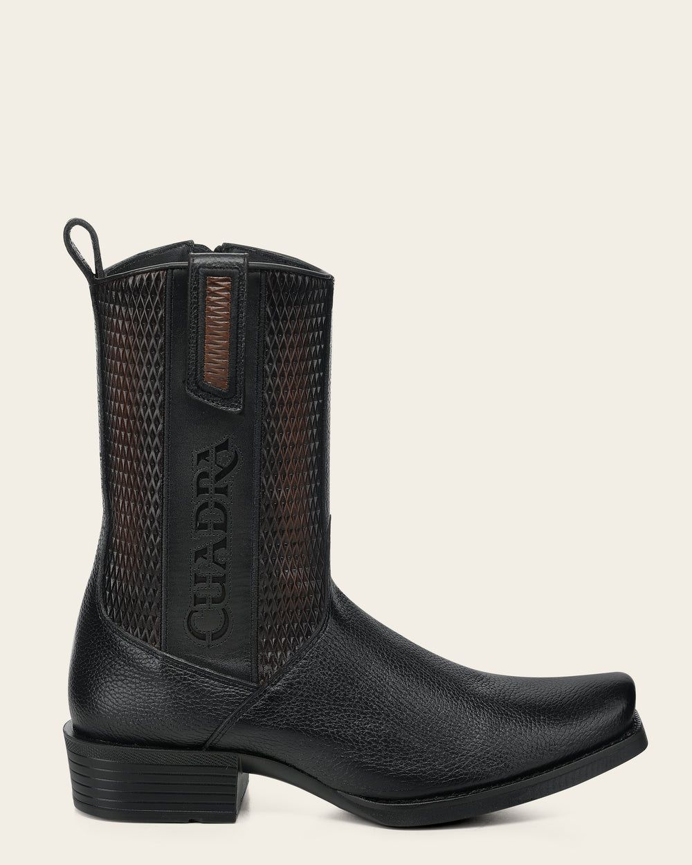 Cuadra Men's Urban Boot In Genuine Italian Deer Black And Bovine Leather CC297/1J