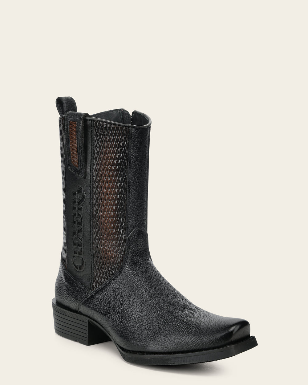 Cuadra Men's Urban Boot In Genuine Italian Deer Black And Bovine Leather CC297/1J