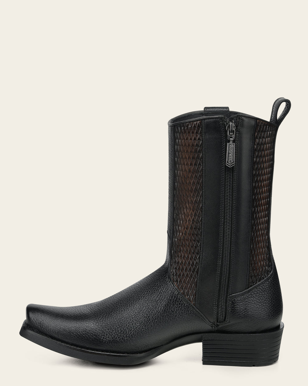 Cuadra Men's Urban Boot In Genuine Italian Deer Black And Bovine Leather CC297/1J