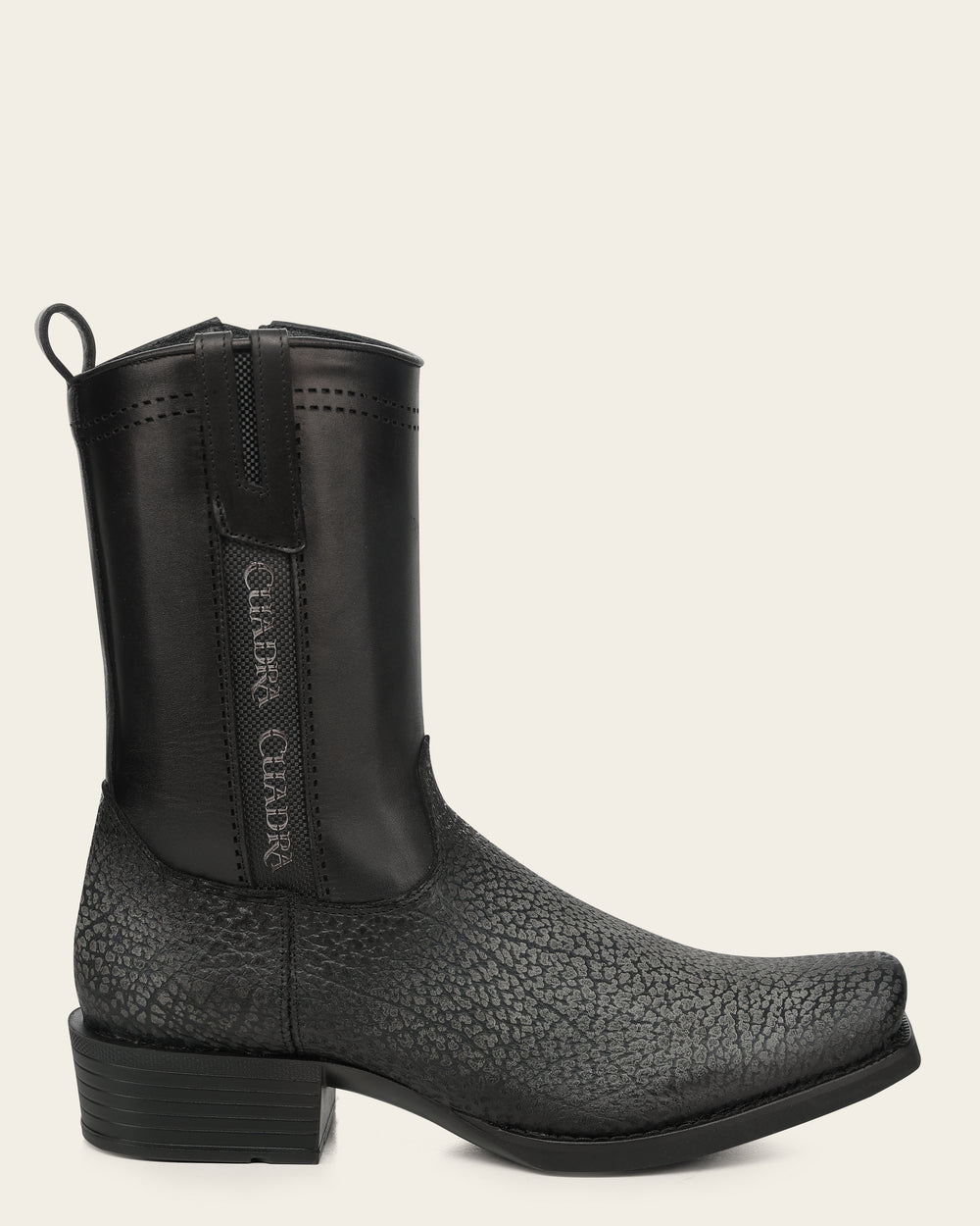 Cuadra Mens Grey Black American Bison Boots 1J4KBN