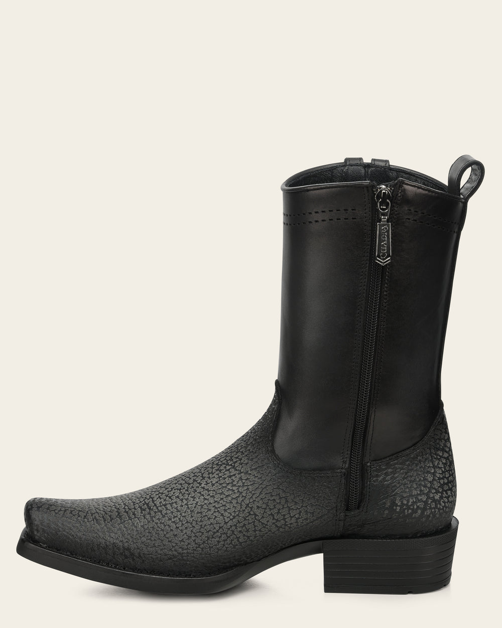 Cuadra Mens Grey Black American Bison Boots 1J4KBN