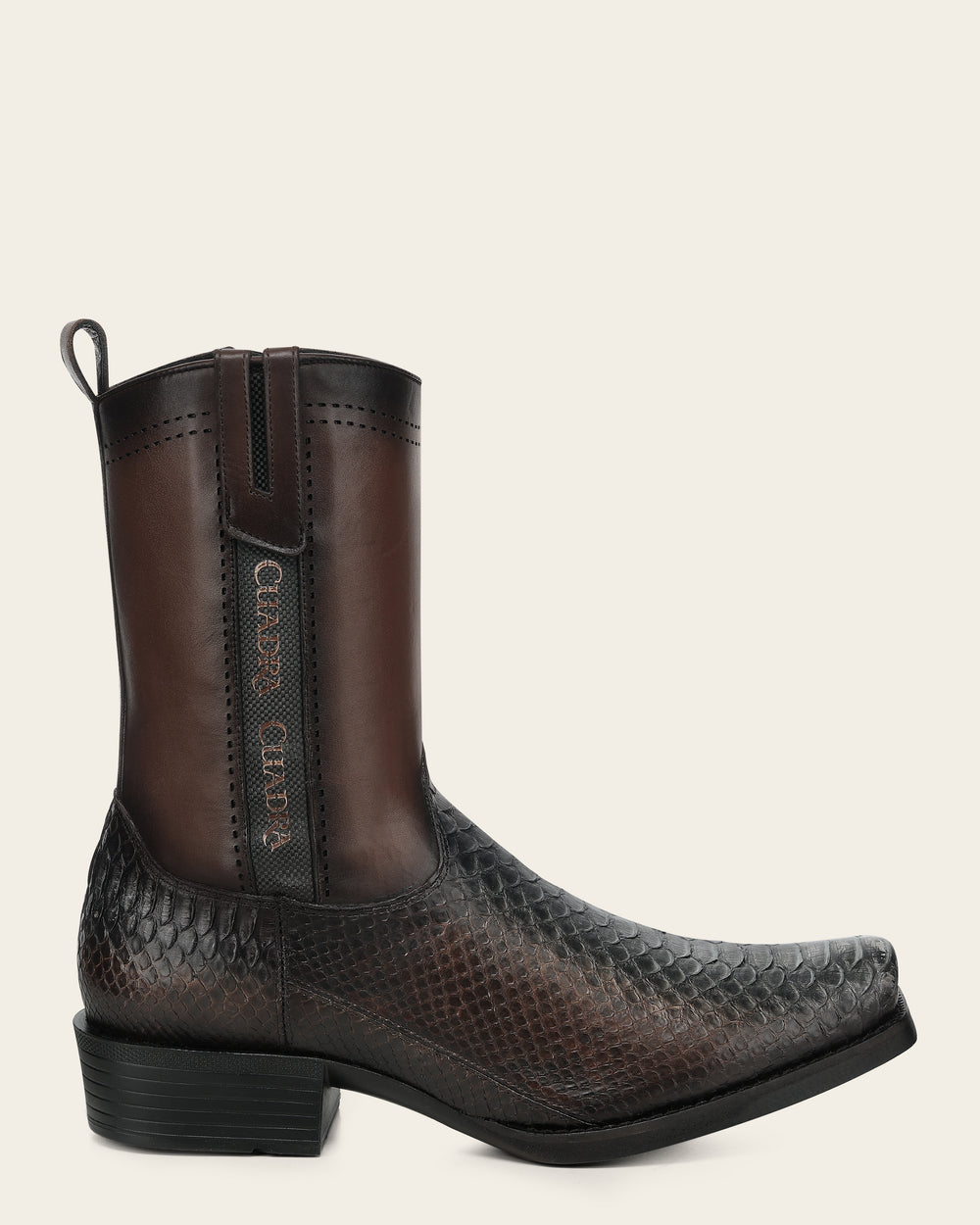 Cuadra Mens Iran Coffee Honey Genuine Python Back Boots 1J4KPH