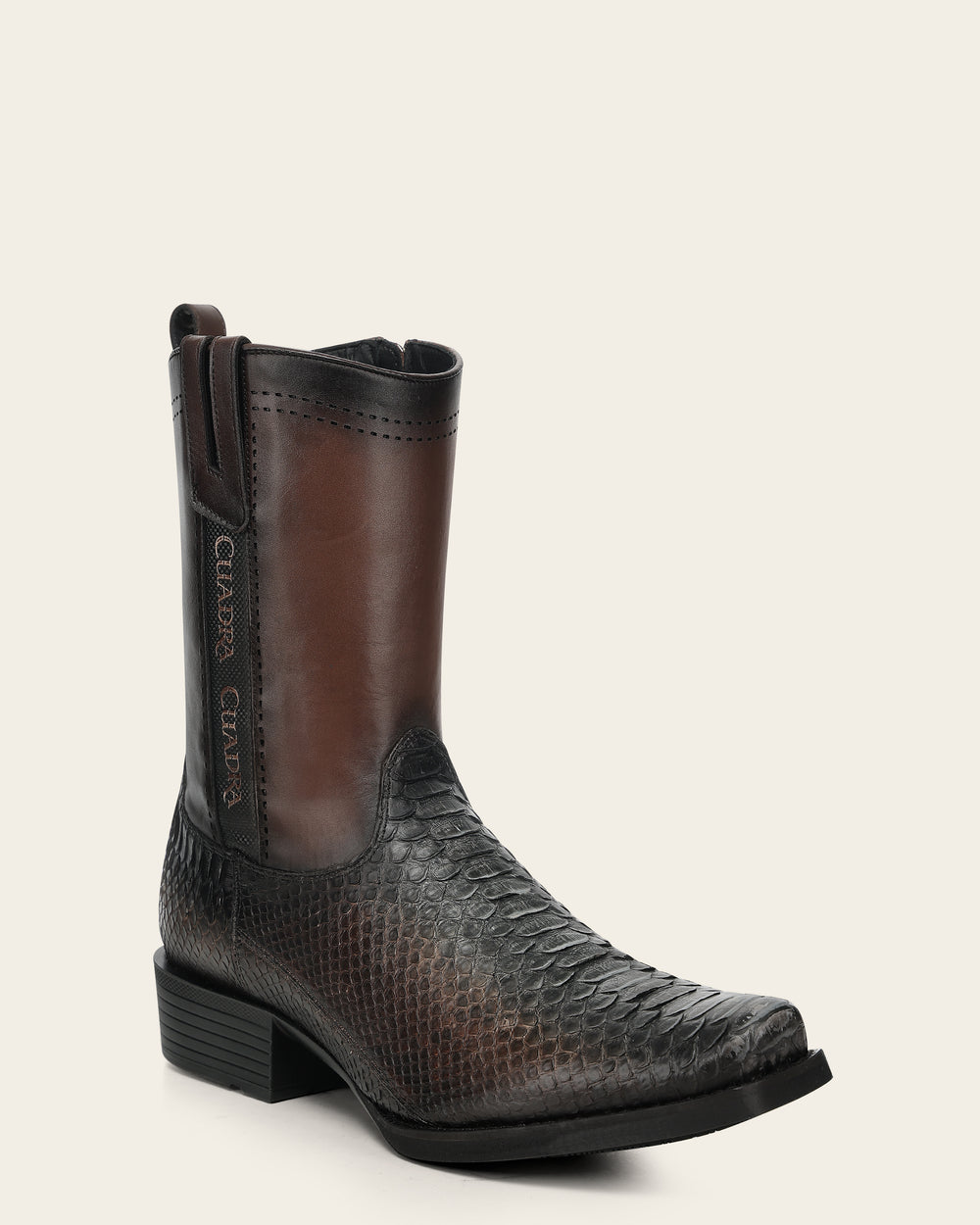 Cuadra Mens Iran Coffee Honey Genuine Python Back Boots 1J4KPH