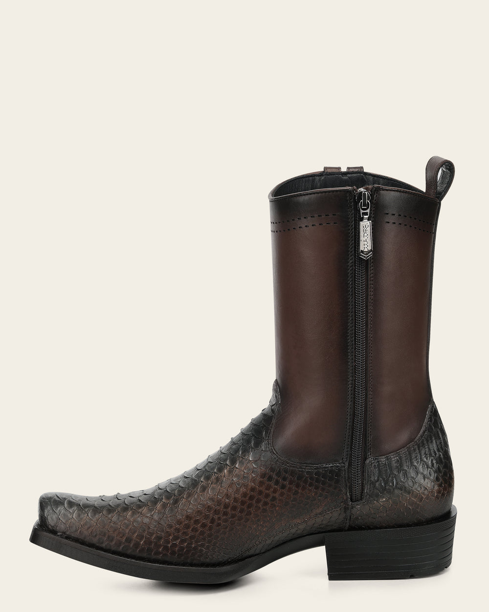 Cuadra Mens Iran Coffee Honey Genuine Python Back Boots 1J4KPH