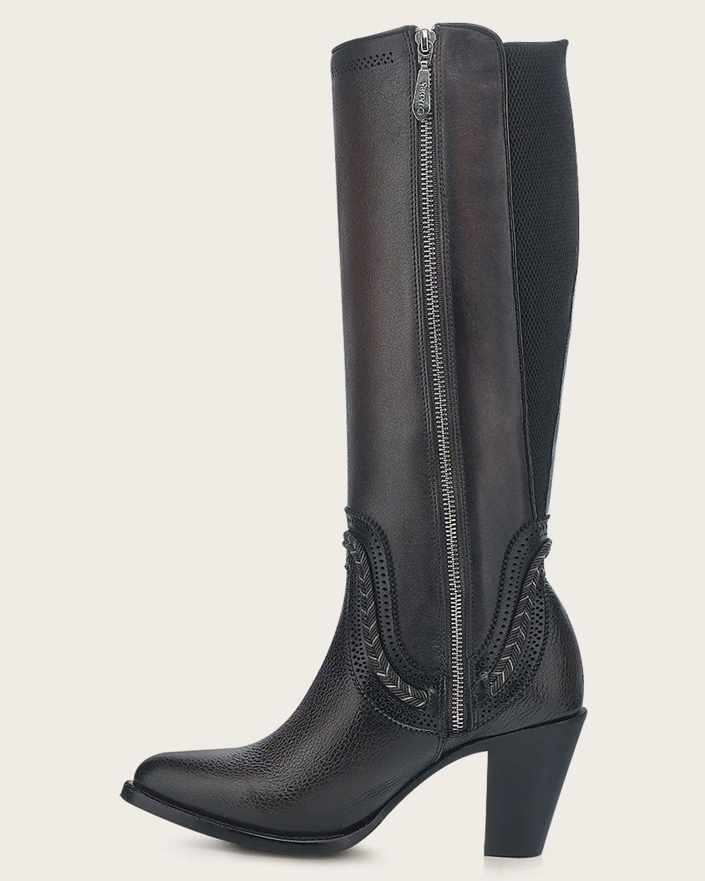 Cuadra Wmns Boot Res Santana Cafe LD Chocolate Zipper & Elastic Round Toe 3F0RRS