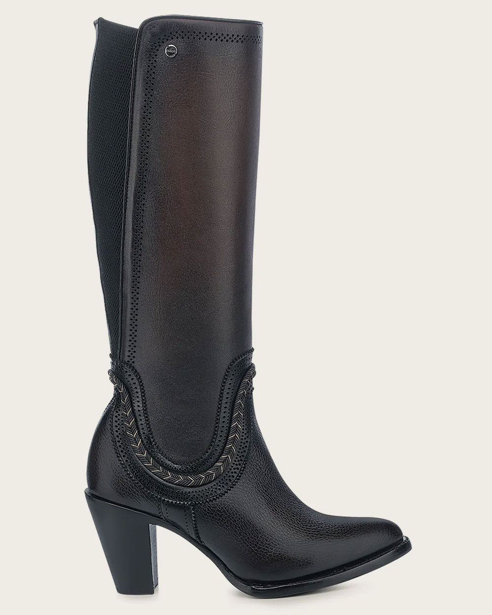 Cuadra Wmns Boot Res Santana Cafe LD Chocolate Zipper & Elastic Round Toe 3F0RRS