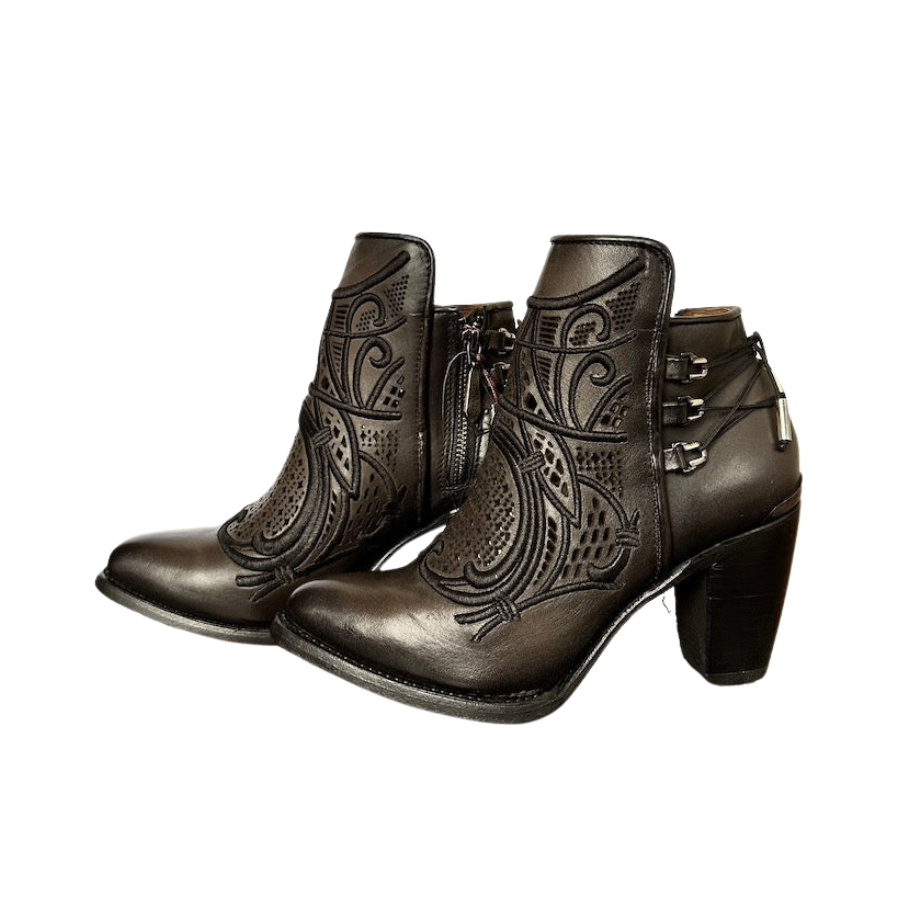 Cuadra Wmns Ankle Boots Crust Tokio Gris Black 3F48RS