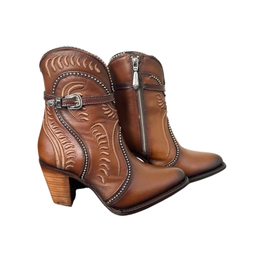 Cuadra Wmns Ankle Boots Biotin De Res Azteca Maple Leather 3F59RS