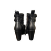 Cuadra Wmns Black Laser & Crystals Round Toe Boots 3W02RS