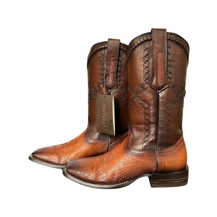 Cuadra Mens Ostrich Belly Flame Honey Boots 3Z01AB