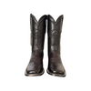 Cuadra Mens Ostrich Belly Flame Black Cherry Leather Boots 3Z01AB