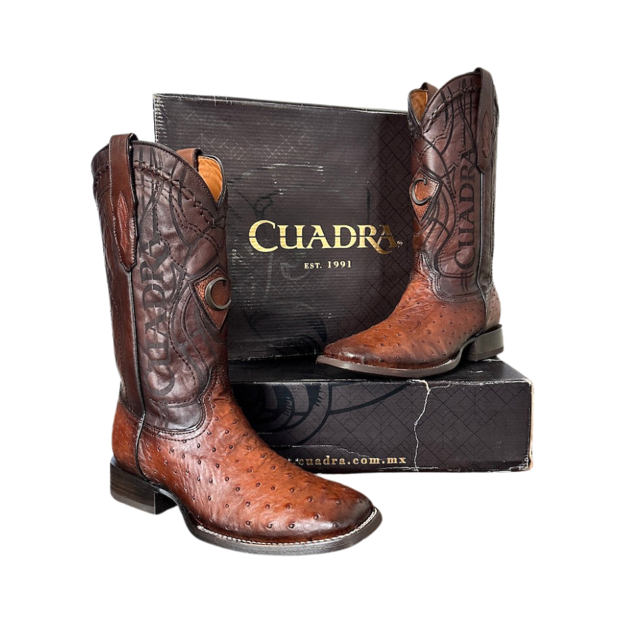 Cuadra Mens Ostrich Belly Moroni Castaño 3Z1OA1