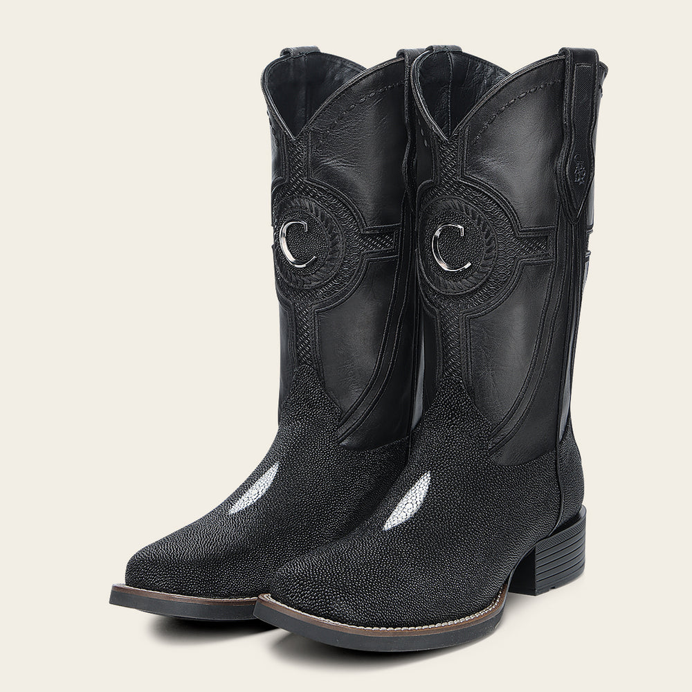 Cuadra Mens Black Stingray Leather Western Boot for Men CC221/3Z2YMA
