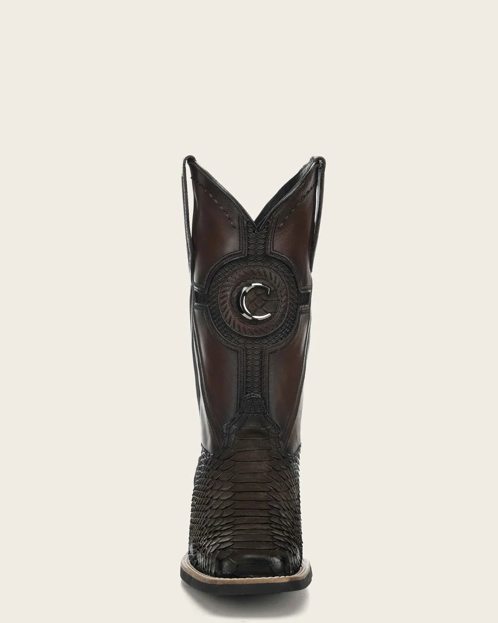 Cuadra Men's Chocolate Genuine Python Leather Rodeo Boots