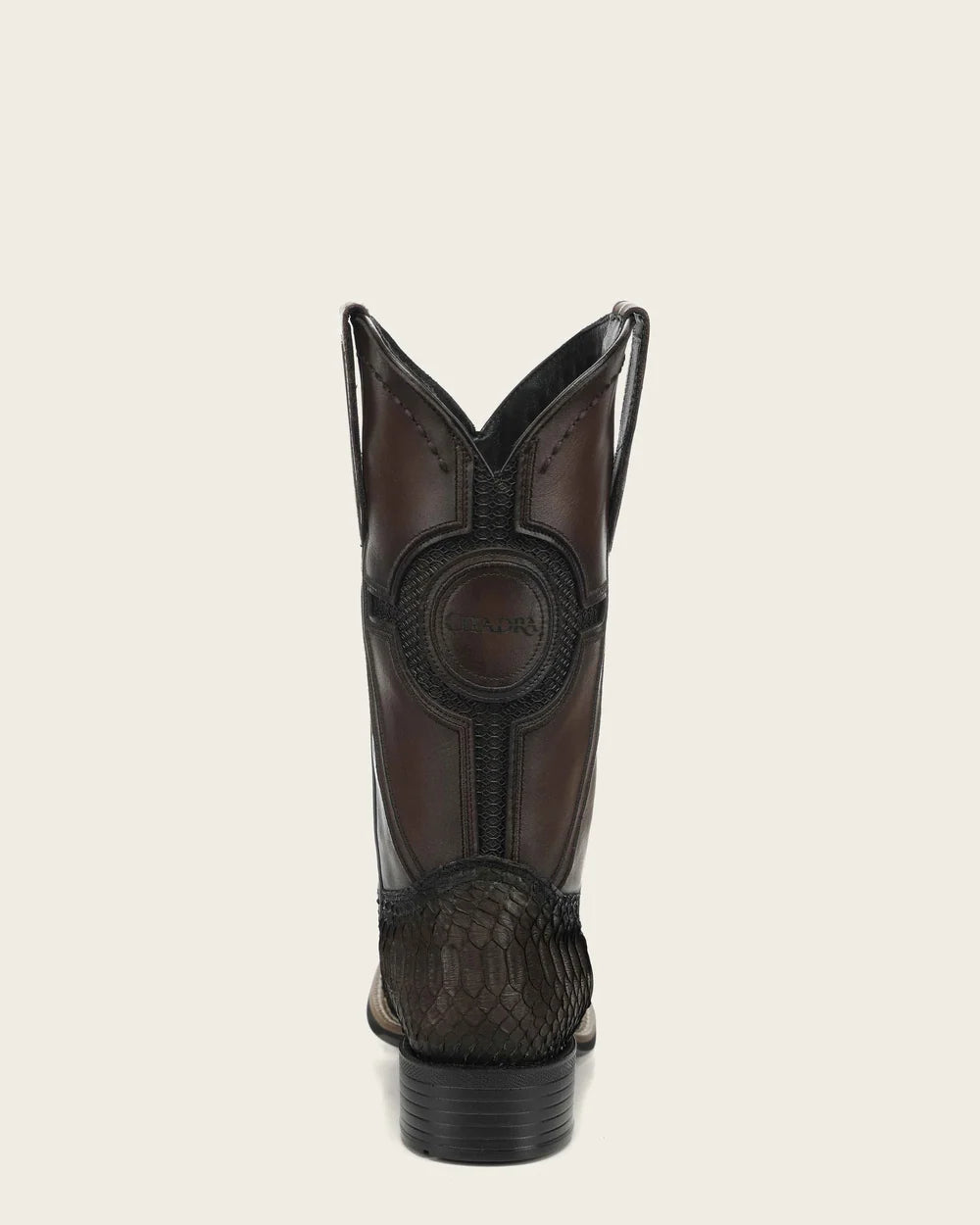 Cuadra Men's Chocolate Genuine Python Leather Rodeo Boots