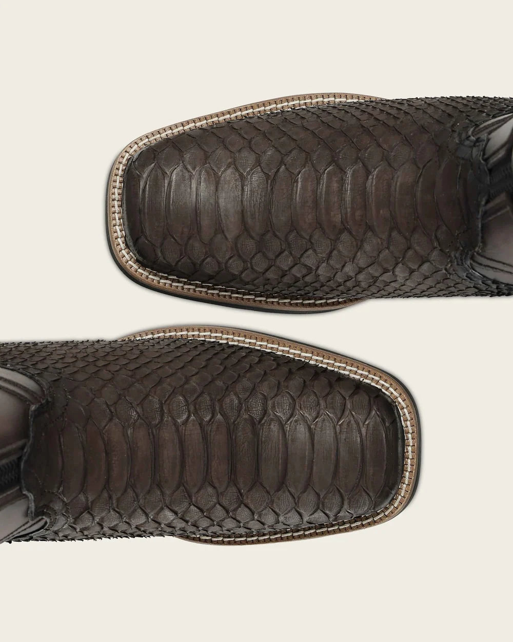Cuadra Men's Chocolate Genuine Python Leather Rodeo Boots