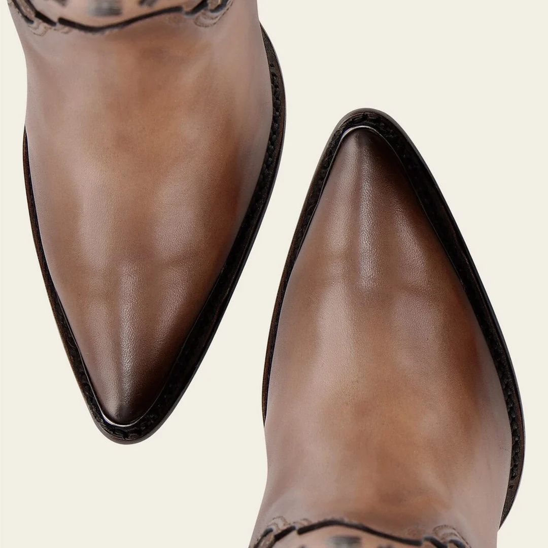 Cuadra Women's Light Brown Tall Bovine Leather Boots 4109RS