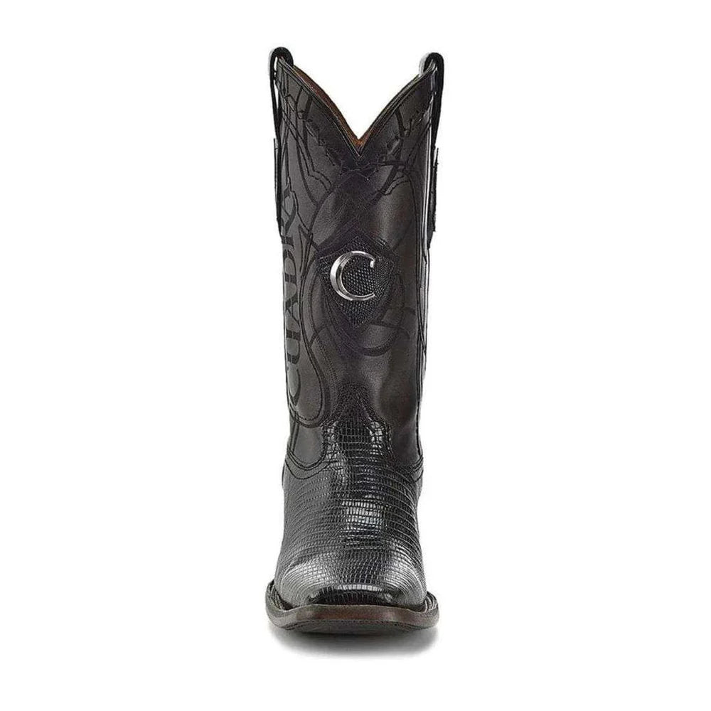 Cuadra Mens Lizard Teju Black Leather Boots 3Z1OLT