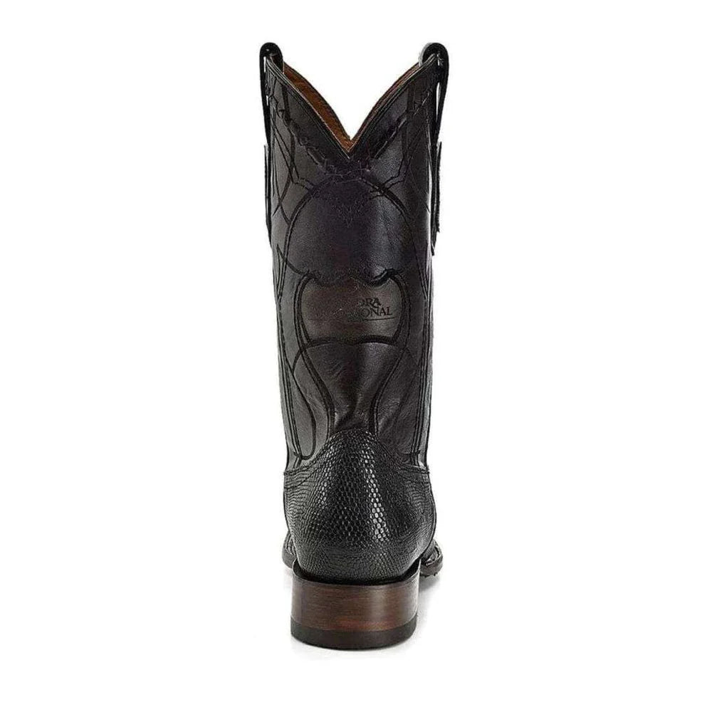 Cuadra Mens Lizard Teju Black Leather Boots 3Z1OLT