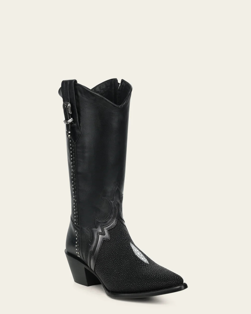 Cuadra Women's Genuine Stingray Black Luxury Western Boots