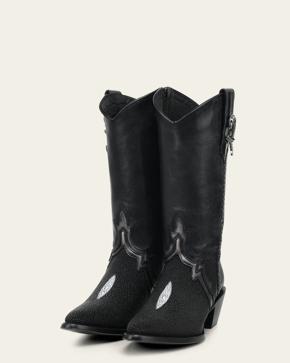 Cuadra Women's Genuine Stingray Black Luxury Western Boots