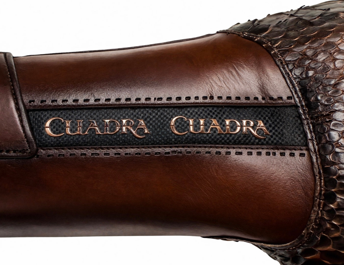 Cuadra Mens Iran Coffee Honey Genuine Python Back Boots 1J4KPH