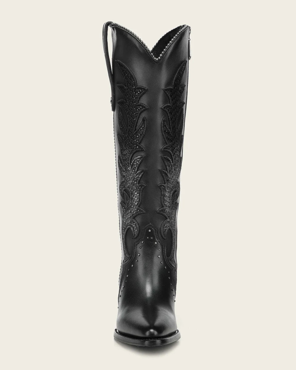Cuadra Women's Black Genuine Bovine Leather Tall Western Boots