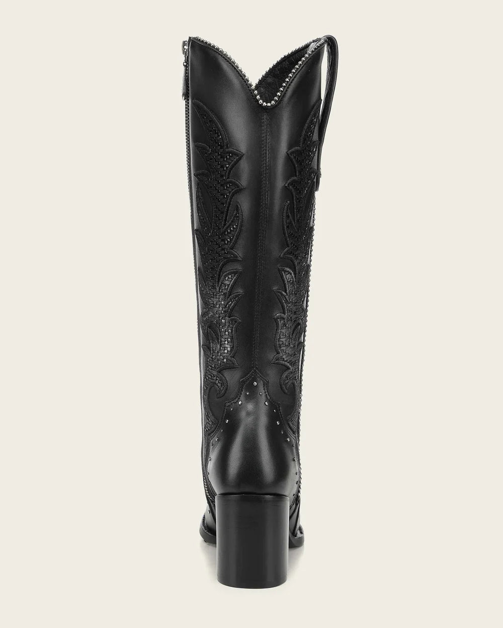 Cuadra Women's Black Genuine Bovine Leather Tall Western Boots