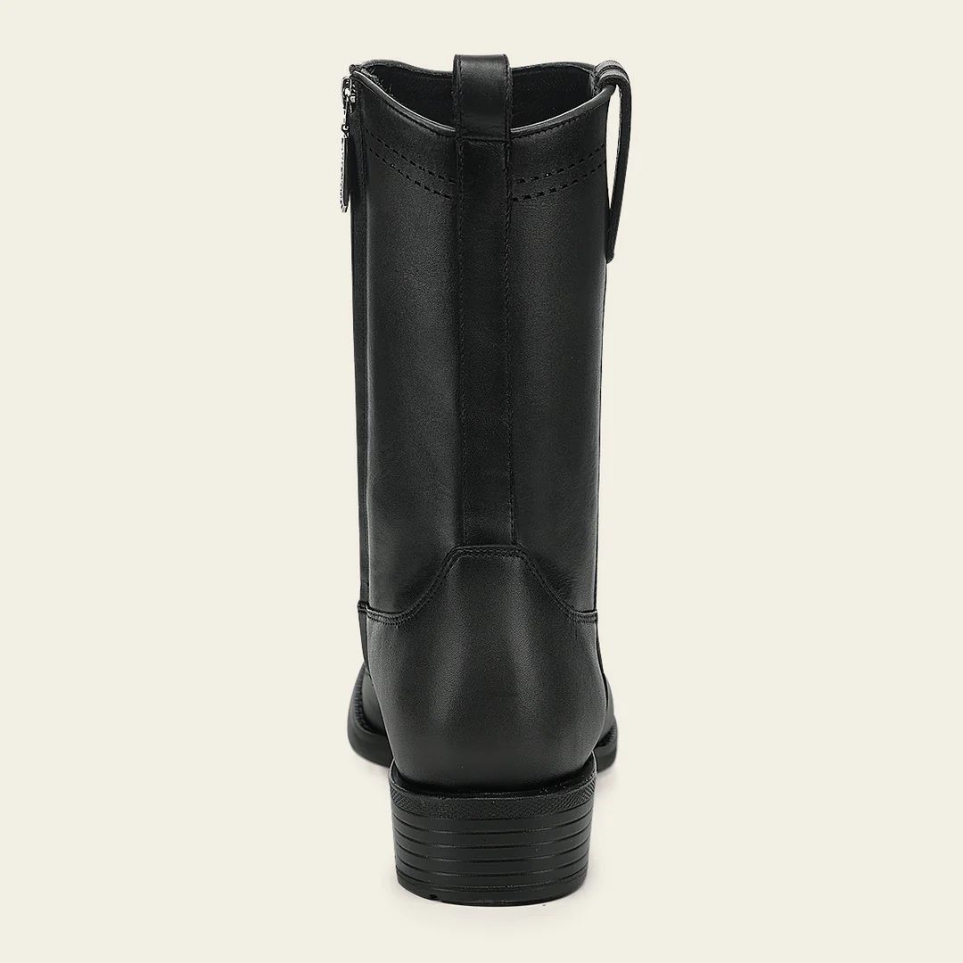 Cuadra Urban Black Boot in Genuine Ostrich Leg Leather for Men 1J4JAP CC299