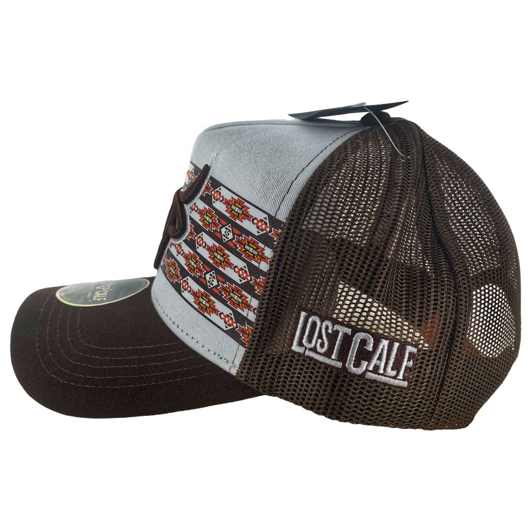 LOST CALF | KODA WHITE / BROWN CURVE SNAPBACK