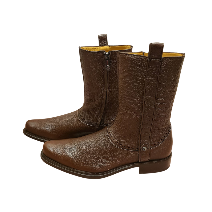 Franco Cuadra Mens Deer Skin Brown Boot 801VNVN