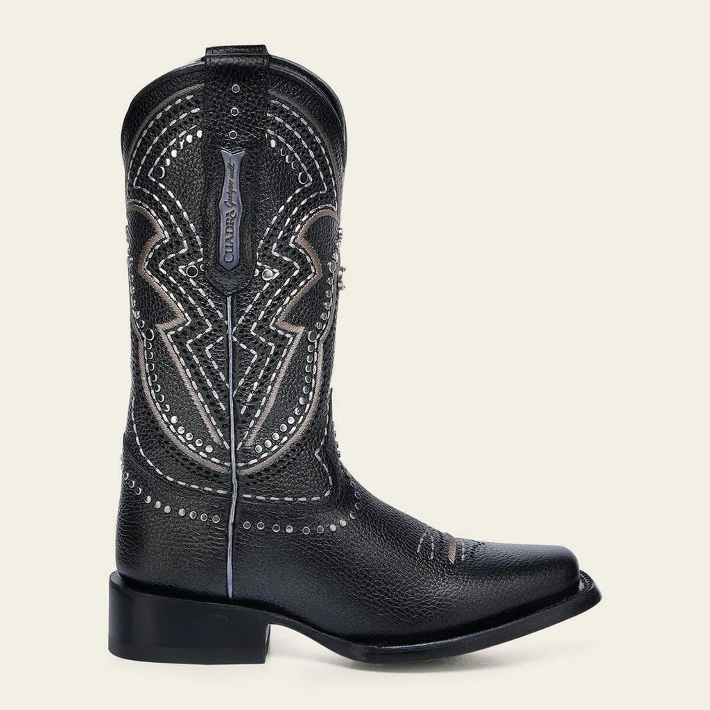 Cuadra Women's Black Bovine Leather Rodeo Boots 1F3XRS