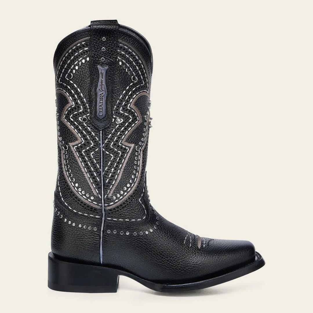 Cuadra Women's Black Bovine Leather Rodeo Boots 1F3XRS