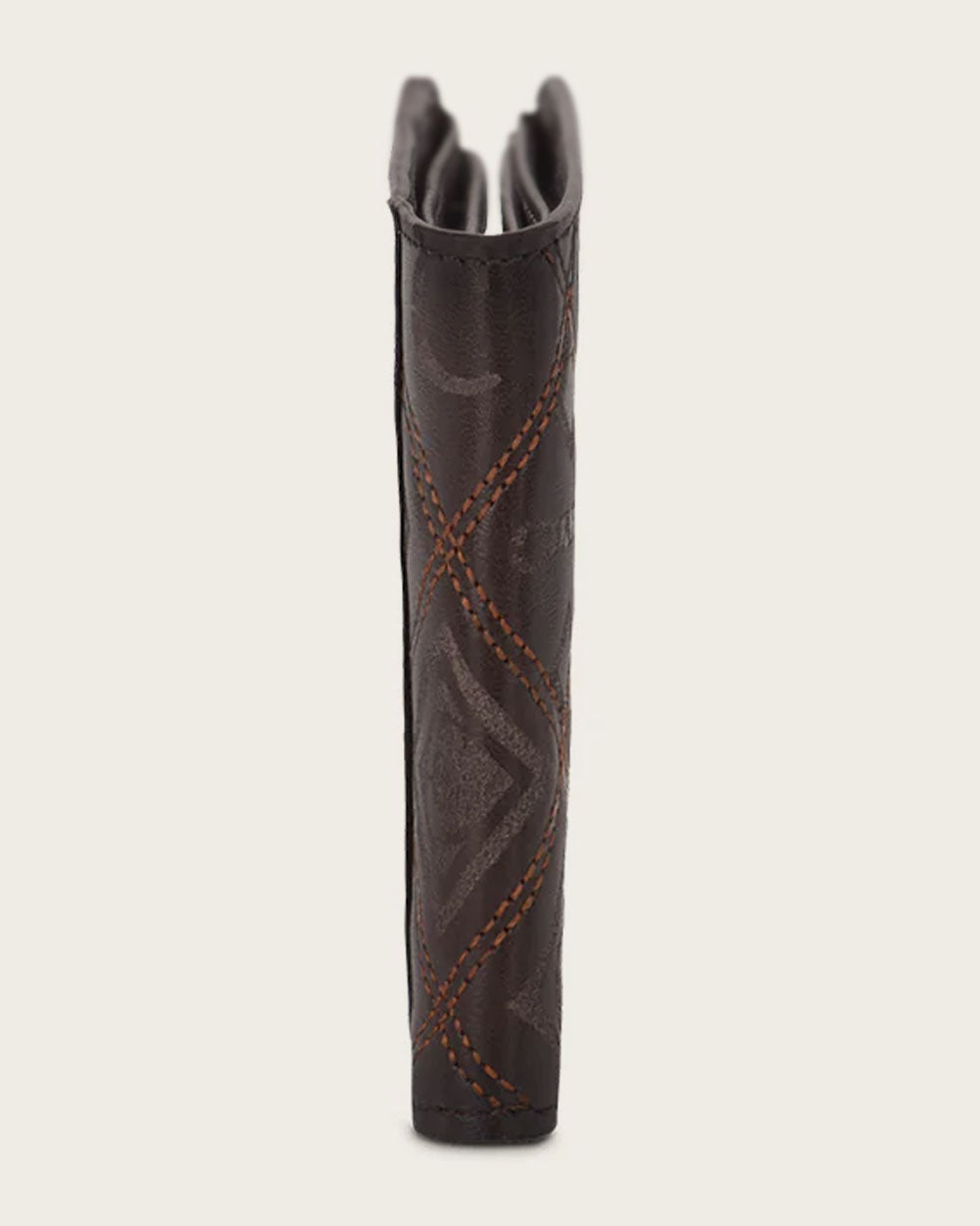 Cuadra Brown Genuine Bovine Leather Engraved Bifold Wallet with Detachable Card Holder - B3018RS/DU464
