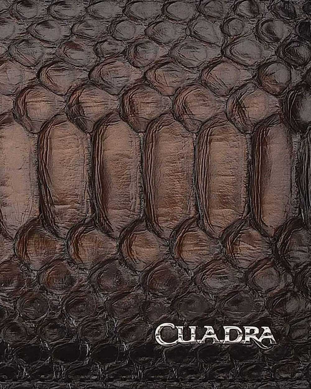 Cuadra Brown bifold python wallet