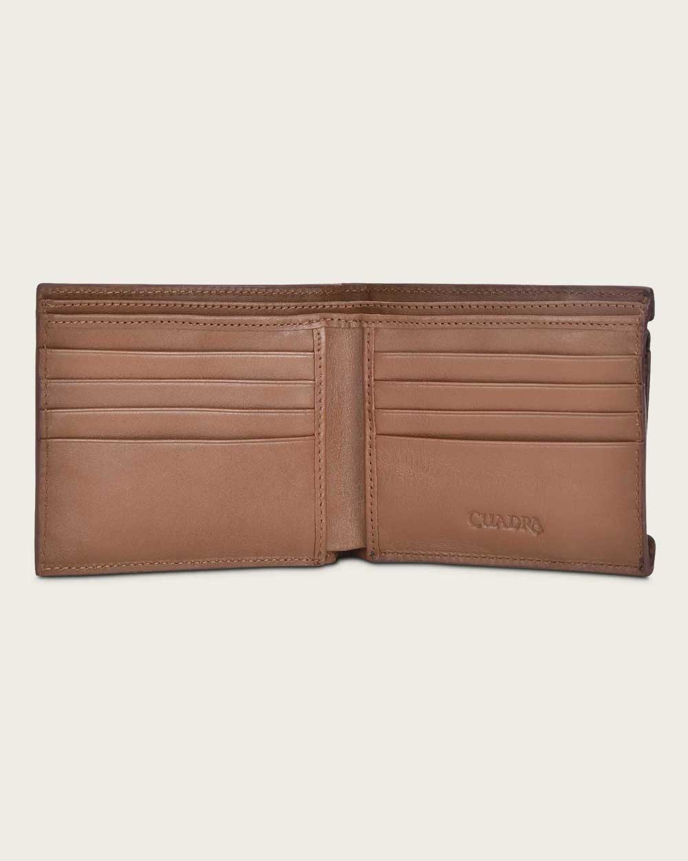 Cuadra Brown bifold python wallet