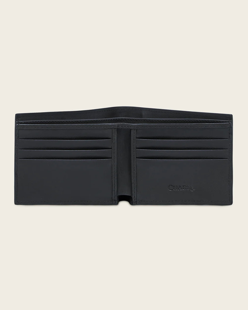 Cuadra Men’s Black Metallic  Fuscus Leather Wallet