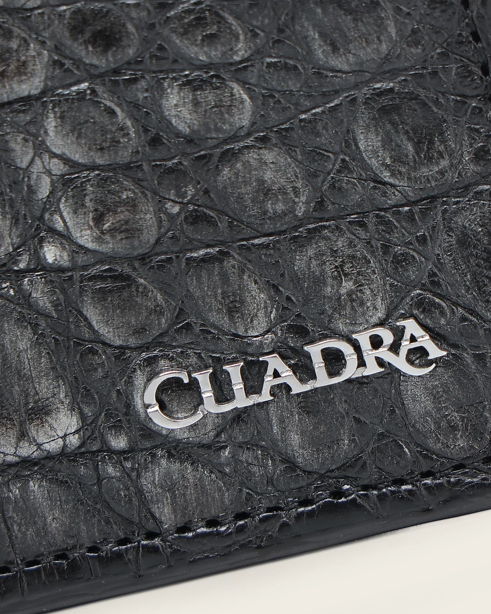 Cuadra Men’s Black Metallic  Fuscus Leather Wallet