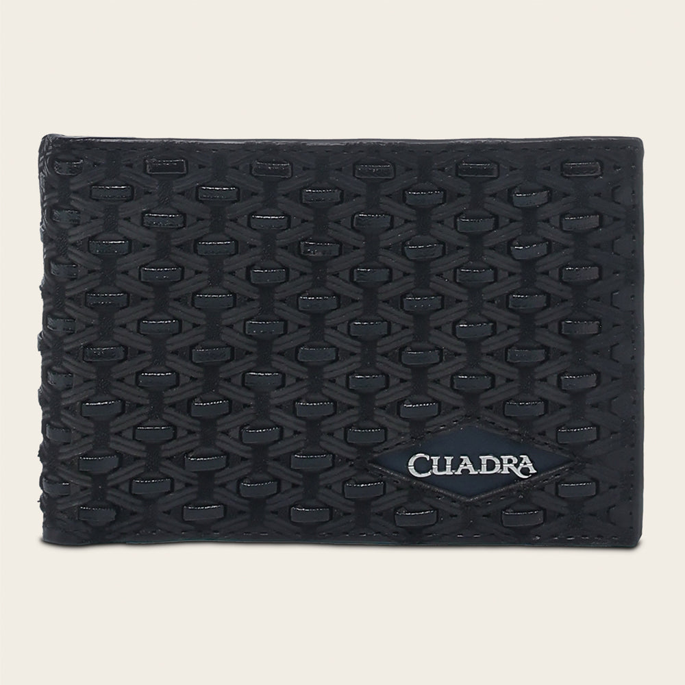 Cuadra Black/Oxford Gray Genuine Bovine Leather Bifold Wallet - BC031RS/DU704