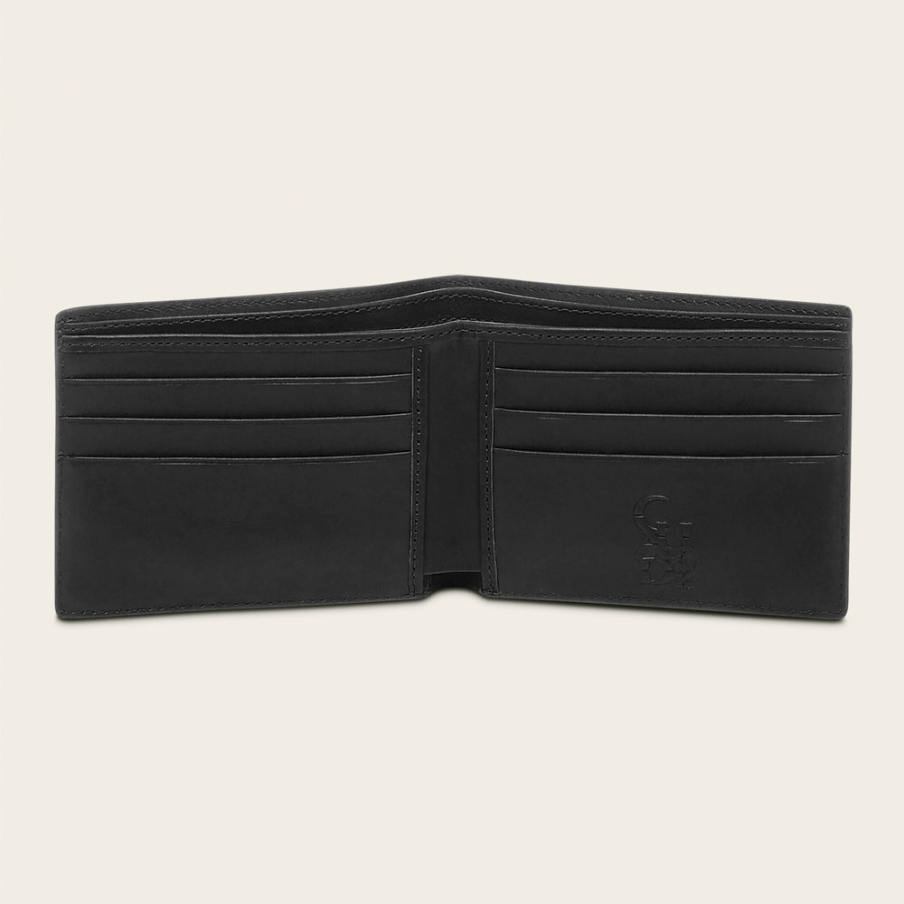 Cuadra Black/Oxford Gray Genuine Bovine Leather Bifold Wallet - BC031RS/DU704