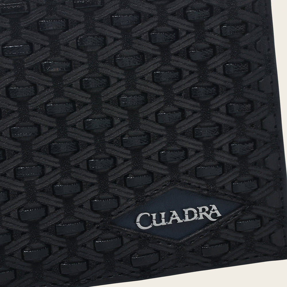 Cuadra Black/Oxford Gray Genuine Bovine Leather Bifold Wallet - BC031RS/DU704