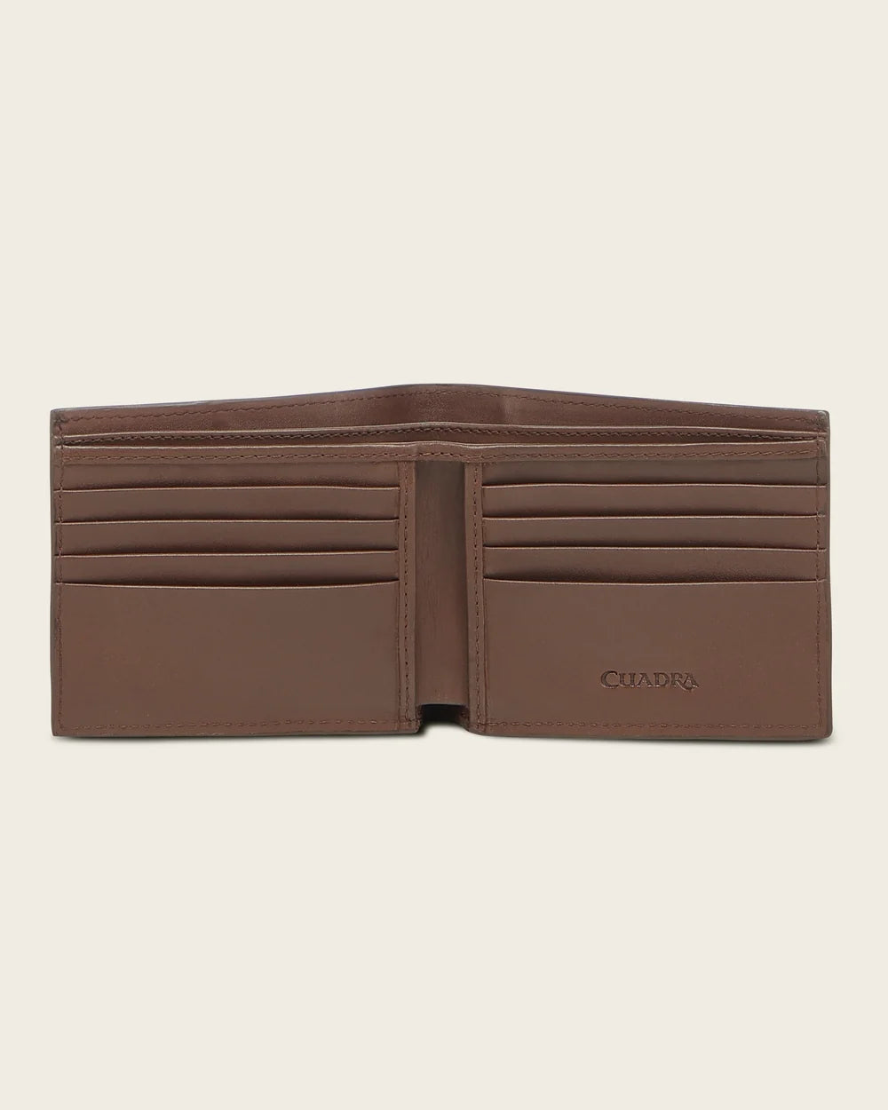 Cuadra Men’s Honey Alligator Leather Wallet with Removable Card Holder