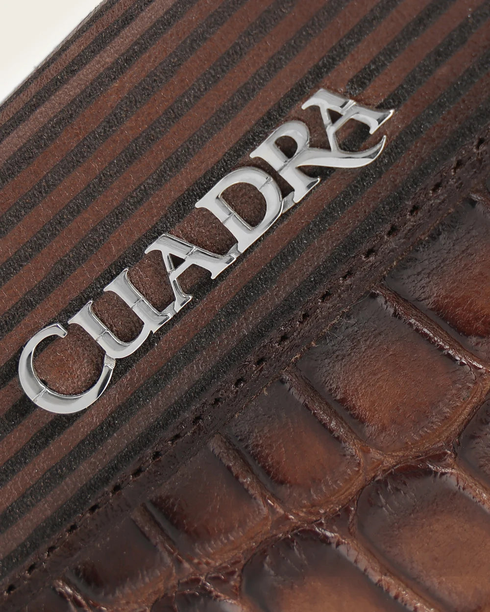 Cuadra Men’s Honey Alligator Leather Wallet with Removable Card Holder